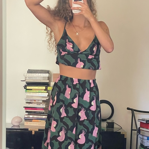 Custom tailored Samuji Silk Parrot Dress - Picture 1 of 2